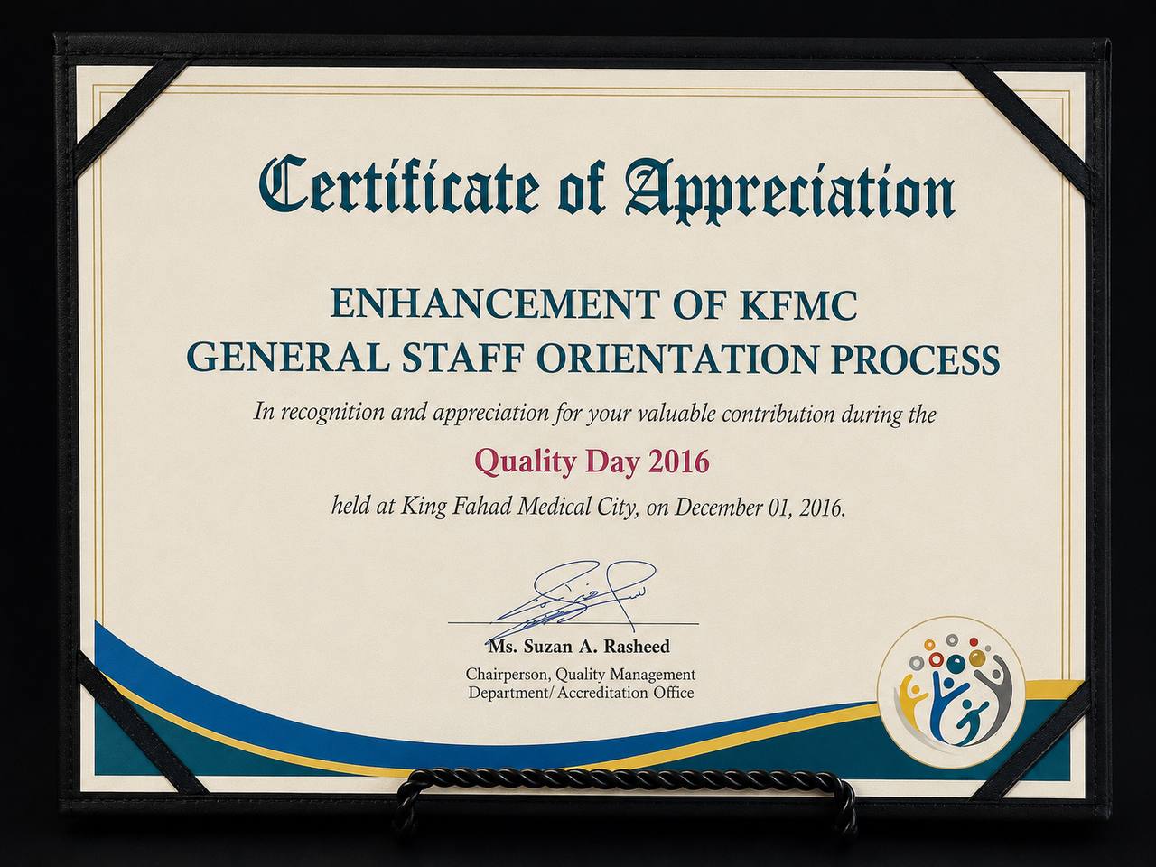 Certificate of Appreciation